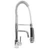 Single-hole mixer tap with swivel spout and handle