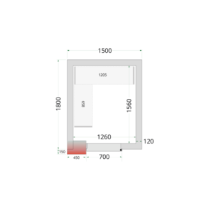 Negative Cold Room TEFCOLD - 1500 x 1800 | Optimal performance and generous storage