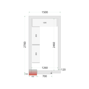 Αρνητικός ψυκτικός θάλαμος TEFCOLD - 1500 x 2700: βελτιστοποιημένος, αποδοτικός και αρθρωτός.