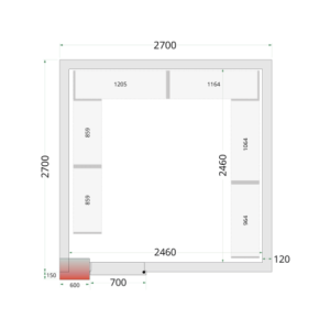 Αρνητικός ψυκτικός θάλαμος TEFCOLD - 2700 x 2700 : ιδανική και αποτελεσματική αποθήκευση