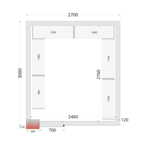 Αρνητικός Ψυχρός Θάλαμος - 2700 x 3000 TEFCOLD : Βέλτιστη αποθήκευση για επαγγελματίες