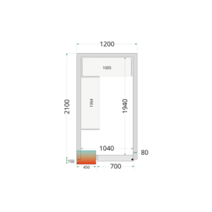 Θάλαμος Ψύξης Θετικής Θερμοκρασίας - 1200 x 2100 TEFCOLD : Επαγγελματική ψυκτική αποθήκευση