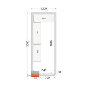 Θάλαμος θετικής ψύξης TEFCOLD - 1200x3000 | Βέλτιστη ψυκτική λύση για επαγγελματίες της κουζίνας