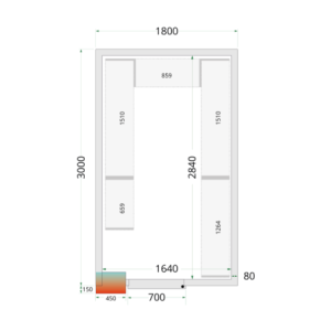 Θάλαμος Ψύξης Θετικής Θερμοκρασίας - 1800 x 3000 TEFCOLD : Βελτιστοποιημένη αποθήκευση, απλή και αποτελεσματική εγκατάσταση σε ε