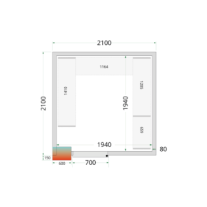 Θάλαμος Ψύξης Θετικής Θερμοκρασίας TEFCOLD - 2100x2100 | Αποτελεσματική Ψυκτική Αποθήκευση