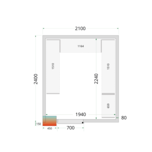 Θάλαμος Ψύξης Θετικής Θερμοκρασίας TEFCOLD - 2100 x 2400 : Βέλτιστη και οικονομική αποθήκευση