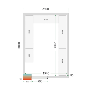 Θάλαμος Ψύξης Θετικής Θερμοκρασίας 2100x3000 - TEFCOLD | Αποτελεσματική Ψυκτική Αποθήκευση