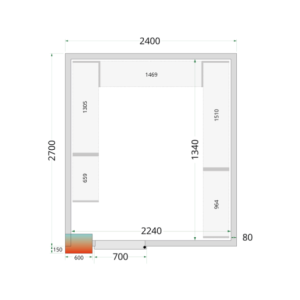 Θάλαμος θετικής ψύξης 2400x2700 TEFCOLD - Βελτιστοποιημένη και προσιτή αποθήκευση για επαγγελματίες της εστίασης