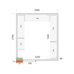 Θάλαμος ψύξης θετικής θερμοκρασίας 2400x2700 TEFCOLD - Βελτιστοποιημένη και προσιτή αποθήκευση για επαγγελματίες της εστίασης