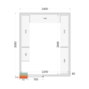 Positive Cold Room - 2400 x 3000 TEFCOLD | Efficient and affordable food storage