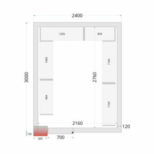 Cold Room Shelving Kit 2400x3000 - Efficient storage for professional kitchens