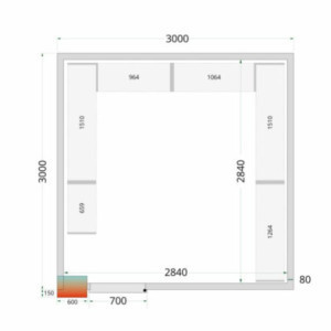 Kit Rayonnage Chambre Froide 3000x3000 TEFCOLD - Stockage optimisé & conservation des produits frais