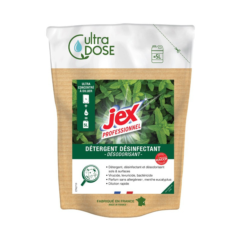 Disinfectant Detergent Ultra Dose 5 L - Mint Eucalyptus | Jex Professional