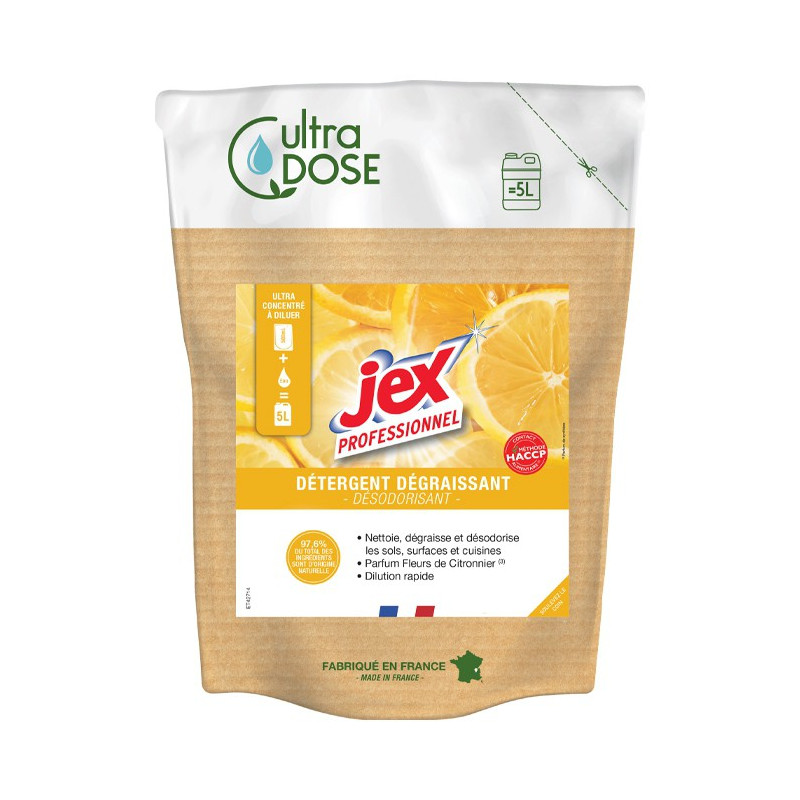 Disinfectant detergent ultra dose 5 L - Lemon Blossom Jex: Optimal hygiene & long-lasting fragrance