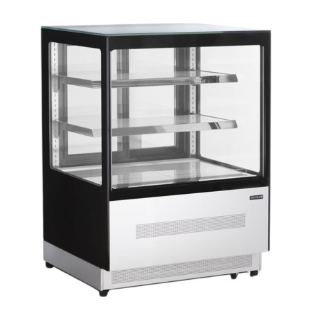 Vitrine Réfrigérée Comptoir 2 Portes Vitrées Noire - 140L TEFCOLD