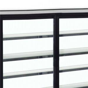 Refrigerated Display Counter 2 Glass Doors Black - TEFCOLD LPD1500F/BLACK