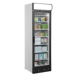 Vitrine congélateur avec Canopée Porte Vitrée - Blanc - 270 L - TEFCOLD : Efficacité et esthétisme pour les professionnels de la