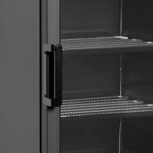 Static Glass Door Freezer Display Black - 270 L TEFCOLD | Condensation avoided, LED lighting, controlled temperature, row