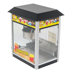 Professional Popcorn Machine - Black Dynasteel: Powerful, durable, and impeccable design.