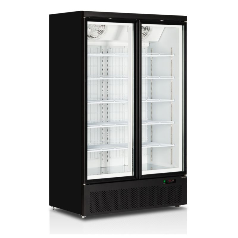 Vitrine Congélateur Verticaux Noir - 702 L | TEFCOLD | Idéal pour restauration professionnelle | Économie d'énergie, portes vitr