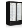 Black Vertical Freezer Showcase - 702 L | TEFCOLD | Ideal for professional catering | Energy saving, glass doors