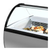 Ice Cream Display Case with Curved Glass Sneeze Guard - Perfect presentation of your ice creams