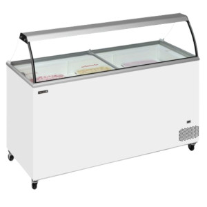 Congélateur Coffre à Glace avec Verre Incurvé - 430 L TEFCOLD : Stockage optimal pour glaces