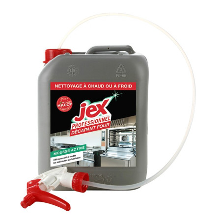 Αποχρωματιστικό για φούρνο με πιστόλι - Jex 5L: Ισχυρό και αποτελεσματικό ενάντια σε λίπη που έχουν ενσωματωθεί