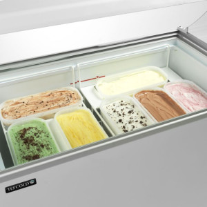 Chest Freezer with Curved Glass - 157 L | TEFCOLD | Stock-direct CHR