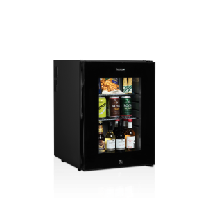 Mini Fridge Bar Glass Door Black 35 L TEFCOLD TM44G Efficient & Elegant