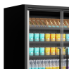 TEFCOLD Black Refrigerated Display Case 2 Doors Supermarket