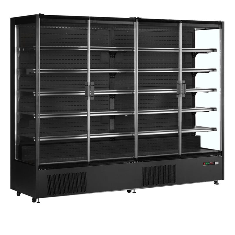 TEFCOLD Black Supermarket Refrigerated Display Case - 1529L