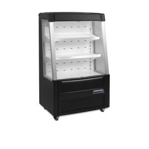 Open Low Black Refrigerated Display Case 242 L TEFCOLD - Elegance and functionality