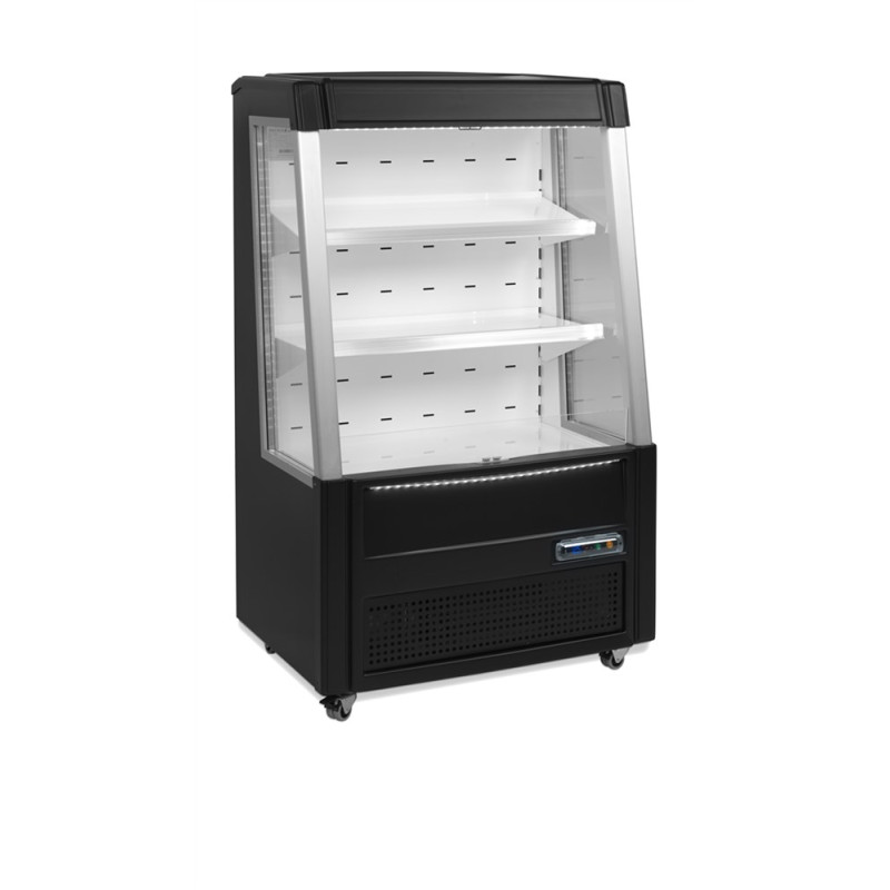 Open Low Black Refrigerated Display Case 242 L TEFCOLD - Elegance and functionality