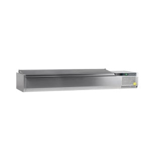 Saladette to Place Stainless Steel Lid Static 8 GN 1/4 - 41.6 L - TEFCOLD