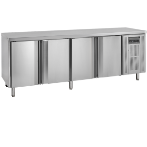 Table Réfrigérée Négative en Inox - 4 Portes - GN 1/1 TEFCOLD : performances optimales en cuisine !