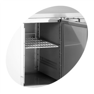 Negative Refrigerated Table 2 Doors with Backsplash - 272 L | TEFCOLD