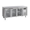 Table Réfrigérée Inox 3 Portes Vitrées GN 1/1 TEFCOLD - Stockage et conservation optimale