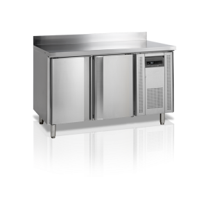 Stainless Steel Refrigerated Table with Backsplash - 2 Doors - GN 1/1 | TEFCOLD CK7210