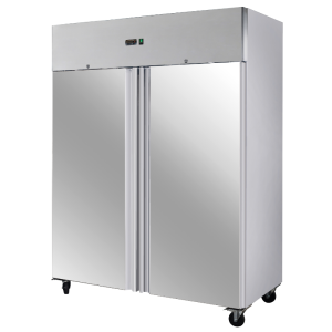 Αρνητικό Ντουλάπι 1400 L Inox 2 Πόρτες GN 2/1 Αεριζόμενο