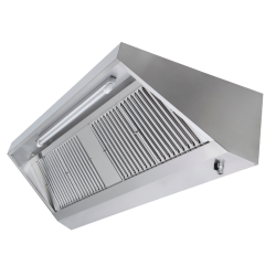 Snack hood 700 with LED and without motor from Dynasteel - Length 2000