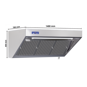 Wall-mounted Snack Hood 1400 with Motor and LED Dynasteel