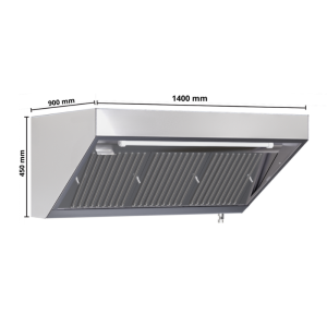 Snack hood 900 Led Without Motor 1400mm Dynasteel