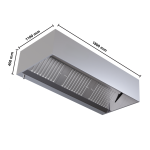 Cubique 1100 Hood with LED - Dynasteel - 1800mm