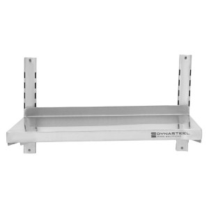 Stainless steel wall shelf on brackets - L 600 x D 400 mm - Dynasteel