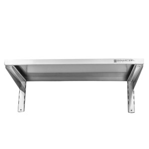 Stainless Steel Wall Shelf on Brackets - L 800 x D 400 mm | Dynasteel