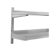 Stainless Steel Wall Shelf on Brackets 2 Levels - L 1000 x D 400 mm - Dynasteel