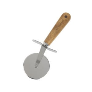 Stainless Steel Pizza Cutter - 65 mm Wooden Handle, Kitchen Craft Quality