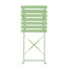 Folding Chairs Light Green Steel - Comfort and Durability