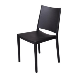Καρέκλες PP Στοιβάζονται Μαύρες - Άνετο σετ των 4